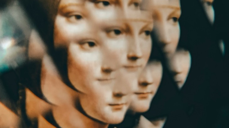 Digital face representation illustrating AI-generated content and the challenge of distinguishing real from fake online